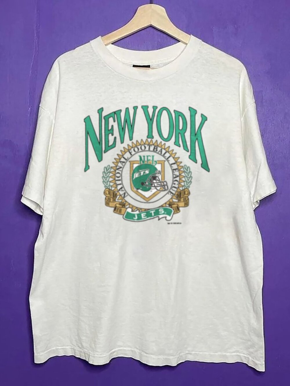 Vintage 90s New York Jets NFL Big Logo Shirt, NY Jets Football Fan Shirt Tee